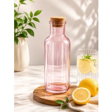 Ciho Cam Sürahi 1000 ml 1 Litre Mantar Kapaklı Sürahi Karaf