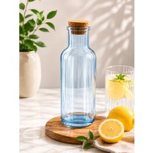 Ciho Cam Sürahi 1000 ml 1 Litre Mantar Kapaklı Sürahi Karaf