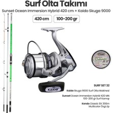 Okuma Sunset Ocean Immersion Hybrid 420 Mn Surf Kamışı - Kaido Skuga 9000 Surf Set 32