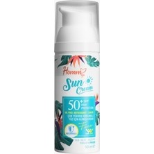 Homm Life Yüz Güneş Kremi 50 ml Yüksek Korumalı SPF 50+ Hassas Ciltler İçin Renksiz Krem