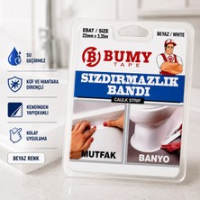 Bumy Su Geçirmez Banyo Mutfak Sızdırmazlık Bandı 22mm x 3,35 METRE Kendinden Yapışkanlı Küvet Kenar Bantı
