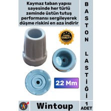 Wintoup #baston Kauçuk Kaymaz Dayanıklı Yedek Pabuç Güvenli Ortopedik Siyah Destek Baston Lastiği 22 mm