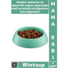 Wintoup #mama Pet Evcil Hayvan Kabı Sağlam Dayanıklı Plastik Yıkanabilir Kedi Köpek Küçük Yuvarlak Mama Kabı