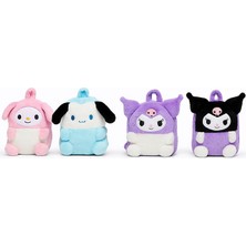 Belirtilmemiş Peluş Kuromi My Melody ve Cinnamoroll Sırt Çantası