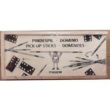 YF Tekstil Ambalaj Ahşap Domino ve Çubuk Oyunu