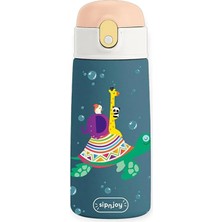 SipnJoy - Sipsquad Çocuk Su Termosu | 480 ml - Turtle Voyage (3 Adet)