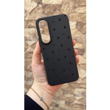 Vip Case Vivo V70 Fe 5g Uyumlu Mini Siyah Yıldız Desenli Silikon Darbe Emici Klasik Korumalı Rubber Kılıf