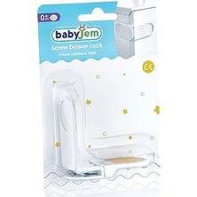 Babyjem Vidasız Çekmece Kilidi Beyaz (3 Adet)