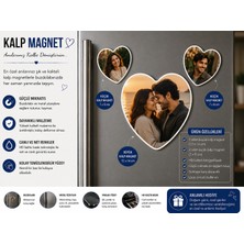 Kalp Fotoğraf Magneti Sevgiliye Kişiselleştirilebilir Romantik Çift Hatırası Hediyesi