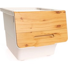 Motek Bambu Çok Amaçlı Tekerlekli Organizer 33 Lt Tek Modül (4 Adet)