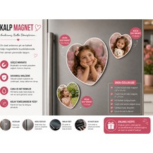 Kalp Fotoğraf Magneti Kız Çocuğuna Kişiselleştirilebilir Sevimli Anı Hediyesi