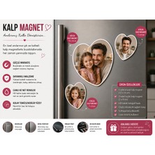 Kalp Fotoğraf Magneti Baba ve Kız Çocuğa Kişiselleştirilebilir Sevgi Anısı Hediyesi