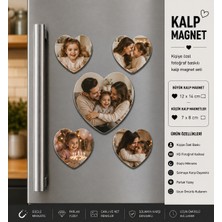 Kalp Fotoğraf Magneti Aileye Özel Kişiselleştirilebilir Sevgi Dolu Anı Hediye Seti