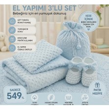 İsse Tekstil Bebek Battaniye Seti 3lü ve Hediyeli