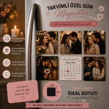 6'lı Polaroid Magneti Sevgiliye Özel Tarihli Kişiselleştirilebilir Romantik Hediye Seti
