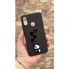 Vip Case Huawei P30 Lite Uyumlu Kalpli Panda Desenli Silikon Darbe Emici Klasik Korumalı Rubber Kılıf