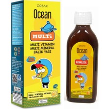 Orzax Ocean Multivitamin & Balık Yağı Şurup Ballı - Portakal Aromalı 150 ml