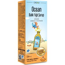 Orzax Ocean Balık Yağı Şurup Portakal Aromalı 150 ml (3 Adet)