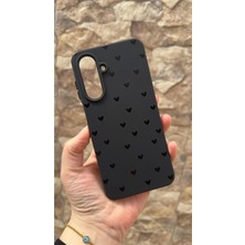 Vip Case Samsung Galaxy A26 Uyumlu Mini Siyah Kalp Desenli Silikon Darbe Emici Klasik Korumalı Rubber Kılıf