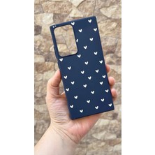 Vip Case Samsung Galaxy Note 20 Ultra Uyumlu Mini Beyaz Kalp Desenli Silikon Darbe Emici Klasik Korumalı Rubber Kılıf