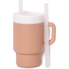 Pandish Mugley Tek Kulplu Pipetli Silikon Bardak Pow Pow Pinky (2 Adet)