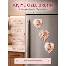 3 Kalpli Fotoğraf Magneti Kız Bebeğe Kişiselleştirilebilir Sevimli Anı Hediyesi