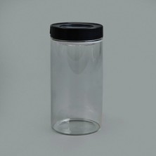 Matmel Vakumlu Cam Kavanoz - Şeffaf / Siyah - 600 ml