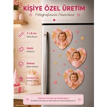 3 Kalpli Fotoğraf Magneti Bebeğe Kişiselleştirilebilir Sevimli Hatıra ve Hediye