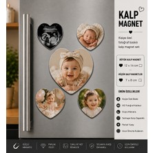 Kalp Fotoğraf Magneti Bebeğin Adım Adım Büyüme Anıları Kişiselleştirilebilir Hediye Seti