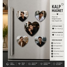 Kalp Fotoğraf Magneti Erkeğe Özel Kişiselleştirilebilir Premium Anı ve Hediye Seti
