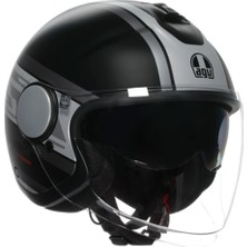 Agv Eteres Mondello Kask Mat Siyah Gri Açık Kask