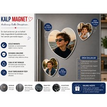 Kalp Fotoğraf Magneti Erkek Çocuğuna Kişiselleştirilebilir Unutulmaz Anı Hediyesi