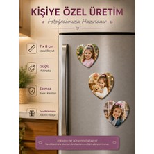 3 Kalpli Fotoğraf Magneti Kız Çocuğuna Kişiselleştirilebilir Sevimli Hatıra Hediyesi