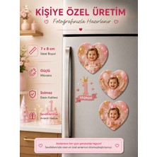 3 Kalpli Fotoğraf Magneti 1 Yaş Doğum Günü Kişiselleştirilebilir Anı Hediyesi