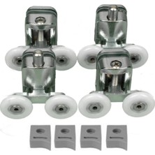 Hms Metal Gövdeli Duşakabin Tekerlek Takımı 2 Alt 2 Üst Teker Rulmanı 24 mm Sağlam ve Dayanıklı