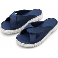 Patron Shoes Hakiki Deri Ortopedik Taban Kadın Terlik – Günlük Konforlu Hafif Kaymaz Taban Anatomik Terlik