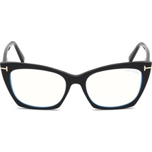 Tom Ford Numarasız Mavi Işık Korumalı Kadın Gözlük – Cat Eye Siyah Kemik Çerçeve, Mavi Işık Filtreli Cam, UV400 Korumalı FT5709-B 001 54