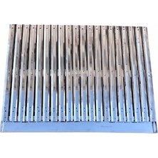 Gülsan 30x50 cm Oluklu Mangal Barbekü Izgarası Paslanmaz Krom ile Yağ Damlamasını Önler