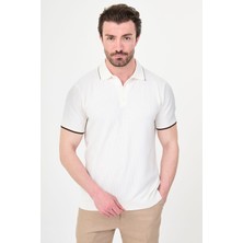 MCR Desenli Slim Fit Polo Yaka Düğmeli Erkek Triko T-Shirt