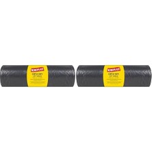 YF Tekstil Ambalaj Ekonomik Endüstriyel Orta Siyah Çöp Torbası 55X60 2li Paket