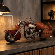İki Yedi Konsept Rotastrek El Yapımı Metal Motosiklet Maketi Klasik Vintage Motor Modeli ve Dekoratif Ev Ofis Objesi