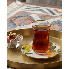 Moon Dizayn Özel Tasarım Mimoza 6'lı Çay Seti