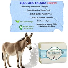 YF Tekstil Ambalaj Doğal Eşek Sütü Sabunu 140 gr 1 Adet Tüm Cilt Tipleri Için Anti Aging Etkili B ve E Vitaminli