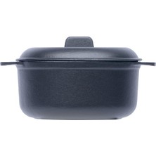 Sürel 12 cm 3'lü Yuvarlak Set Güveç Tencere Mat Siyah
