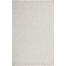 Gümüşsuyu Yumuşak Geometrik Halı Deco Point 15767 Krem 80X150 cm