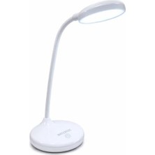 YF Tekstil Ambalaj 360 Derece Döner LED Masa Lambası, Ayarlanabilir Parlaklık, Dokunmatik Kontrol, USB Şarj, Göz Koruma Özelliği ile Beyaz Işık | 1977