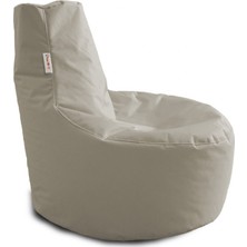 Earmut Lina L Model Ergonomik Armut Koltuk Bej Polyester 80 cm Sırt Yüksekliği İç ve Dış Mekan Kullanımı