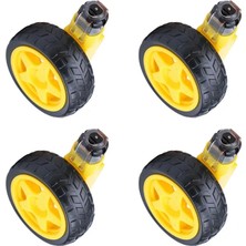Sensör Modül 4 Adet Akıllı Robot Arduino 6V 250 Rpm Dc Motor ve Tekerlek Set