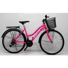 Dorello Kadın Şehir Bisikleti 2650 26 Jant 21 Vites Pembe Renkli 110 kg Taşıma Kapasitesi
