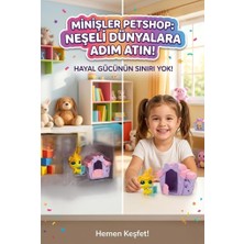 Farbu Oyuncak Pet Shop Minişler Bal Arısı Kostümlü Miniş Figür ve Kulübe Oyun Seti Seri 3 Işıklı Paket Oyuncak